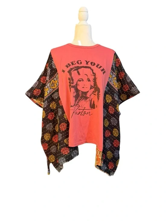 Handcrafted Upcycled Dolly Parton Kantha Tunic NWT One Size - Picture 5 of 10